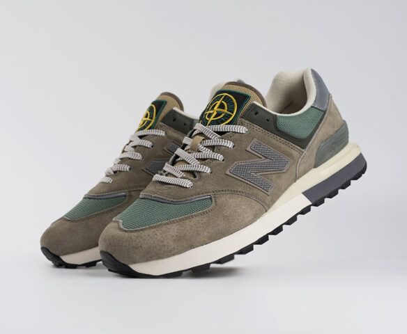 Stone Island x New Balance 574 зеленые 44302